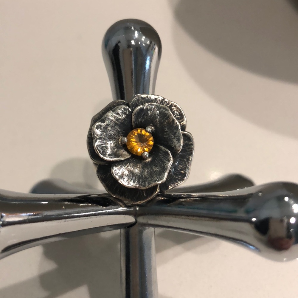 James Avery sterling and citrine ring